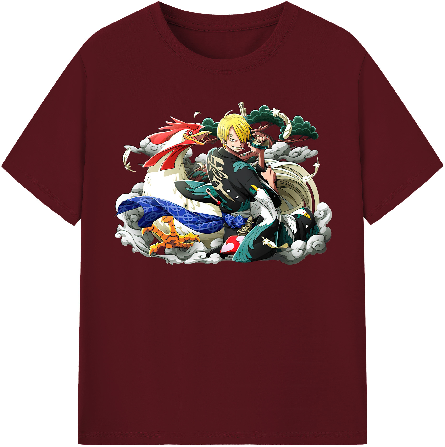 ワンピース サンジ ONE PIECE Sanji 綿100％半袖Tシャツ（フロントプリント）